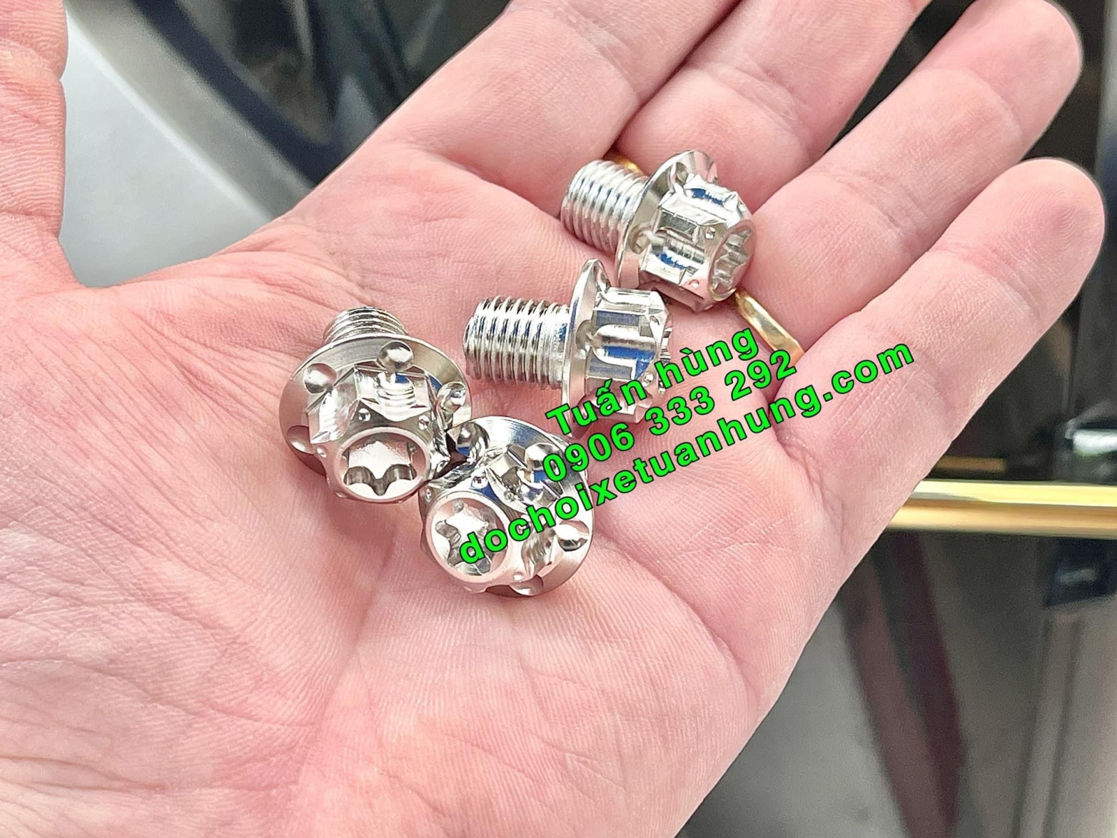 Ốc chân kính xe máy Salaya - ốc salaya inox