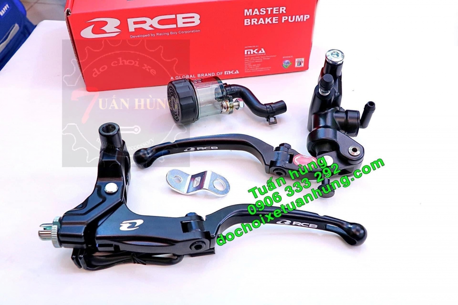 Tay thắng Rcb bình dầu rời 14mm + tay côn gắn các dòng xe máy - đồ chơi xe máy