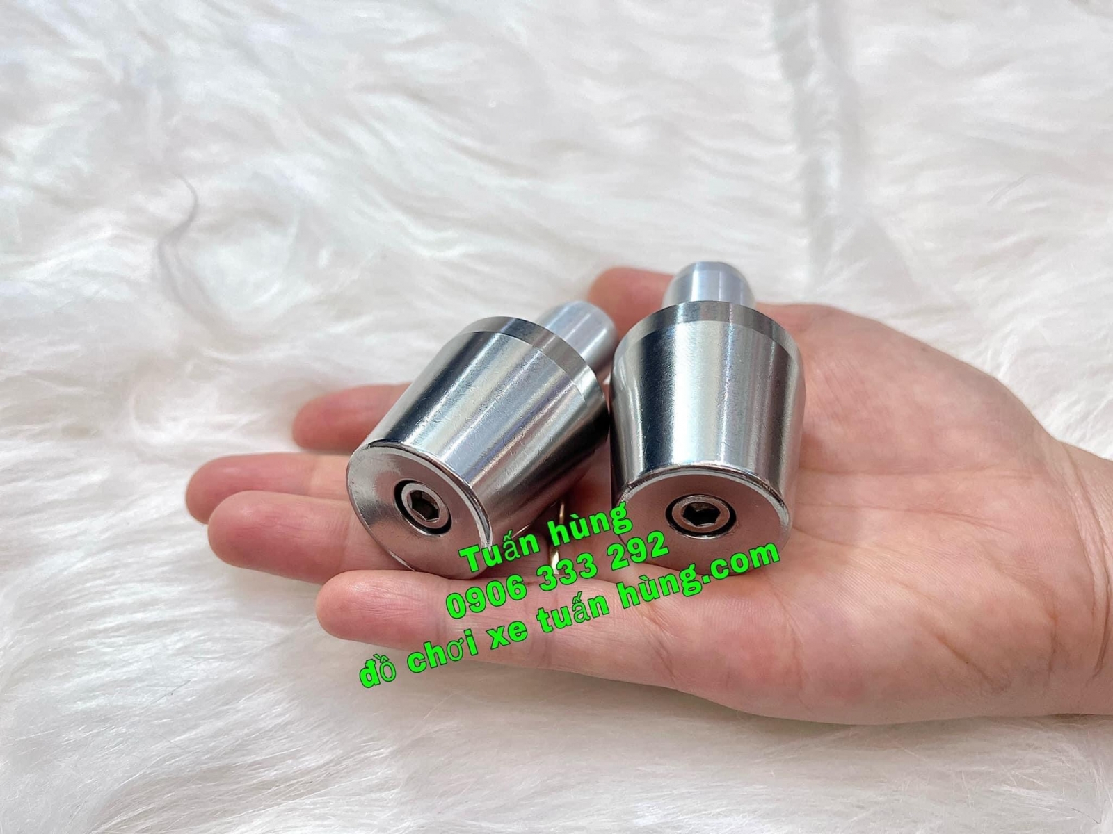 Gù Tay Lái Inox Đặc nguyên khối Salaya cho Xe Máy
