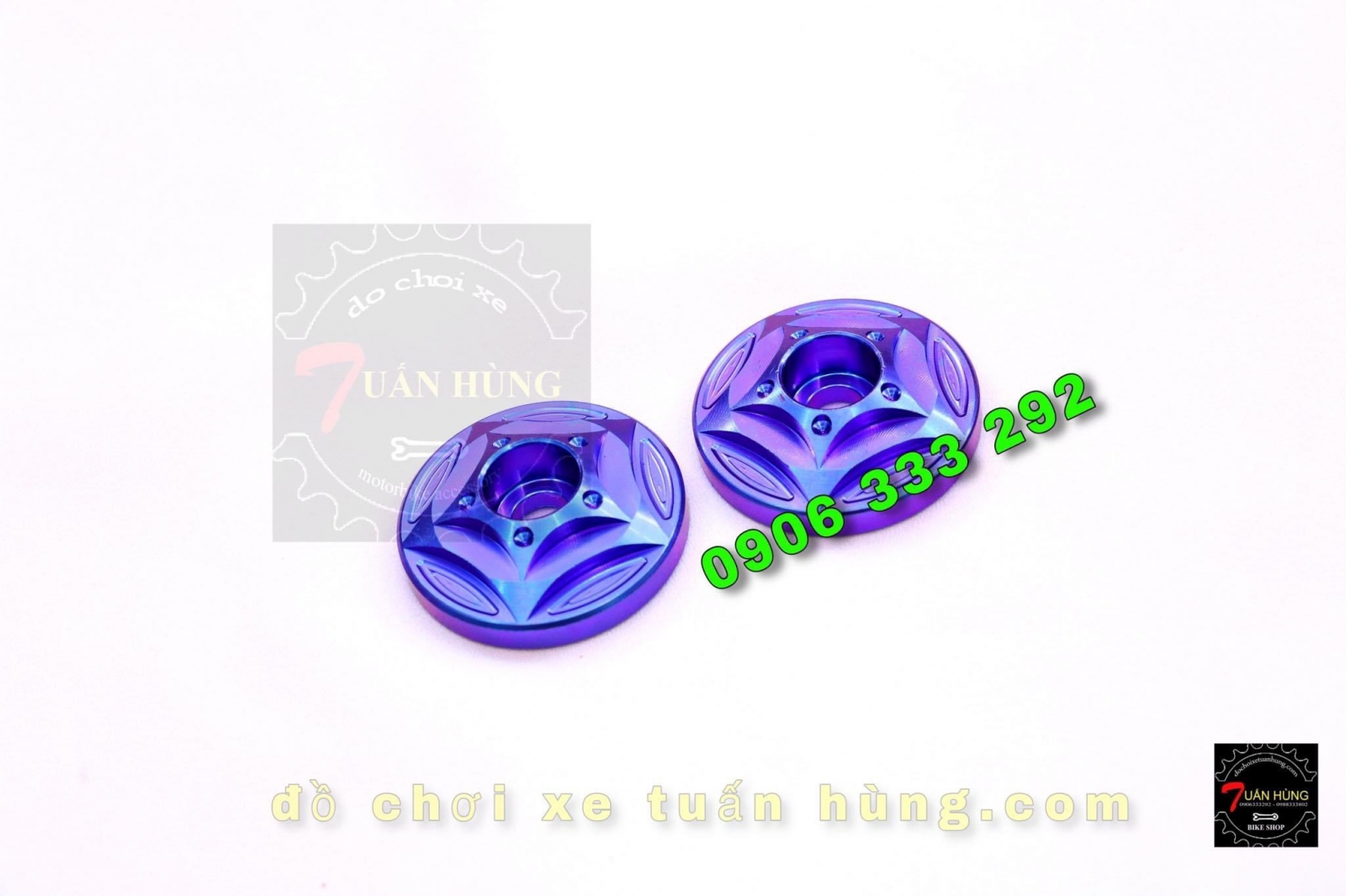 Gù Titan G5 xanh tím gắn xe máy