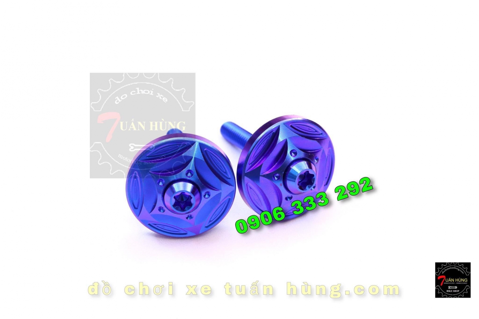 Gù Titan G5 xanh tím gắn xe máy HONDA YAMAHA