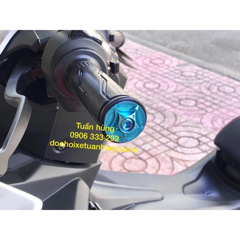 Gù Titan G5 Xanh Tím, gù tay lái xe máy titan, gù Titan xe máy