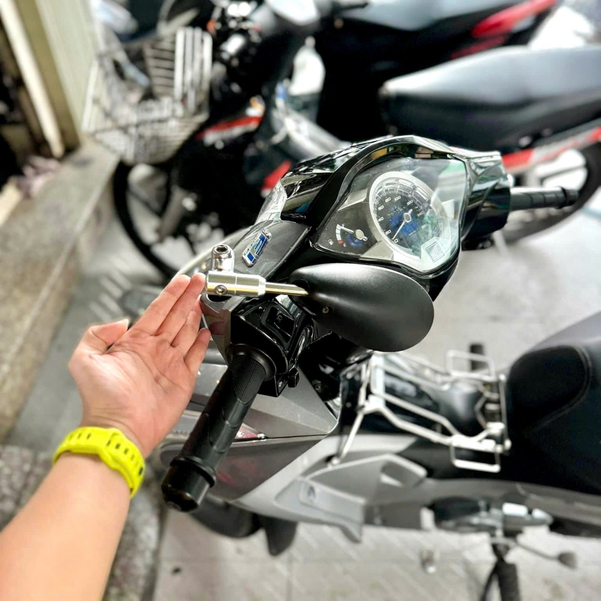 gương gập xoay future, gương xoay vario