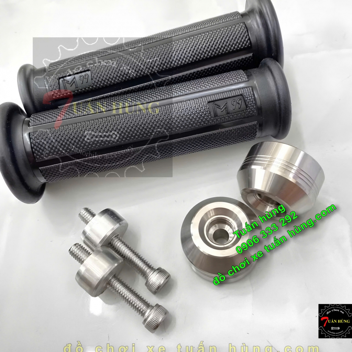 Bao tay kèm gù Inox Salaya cho xe máy Honda và YAMAHA