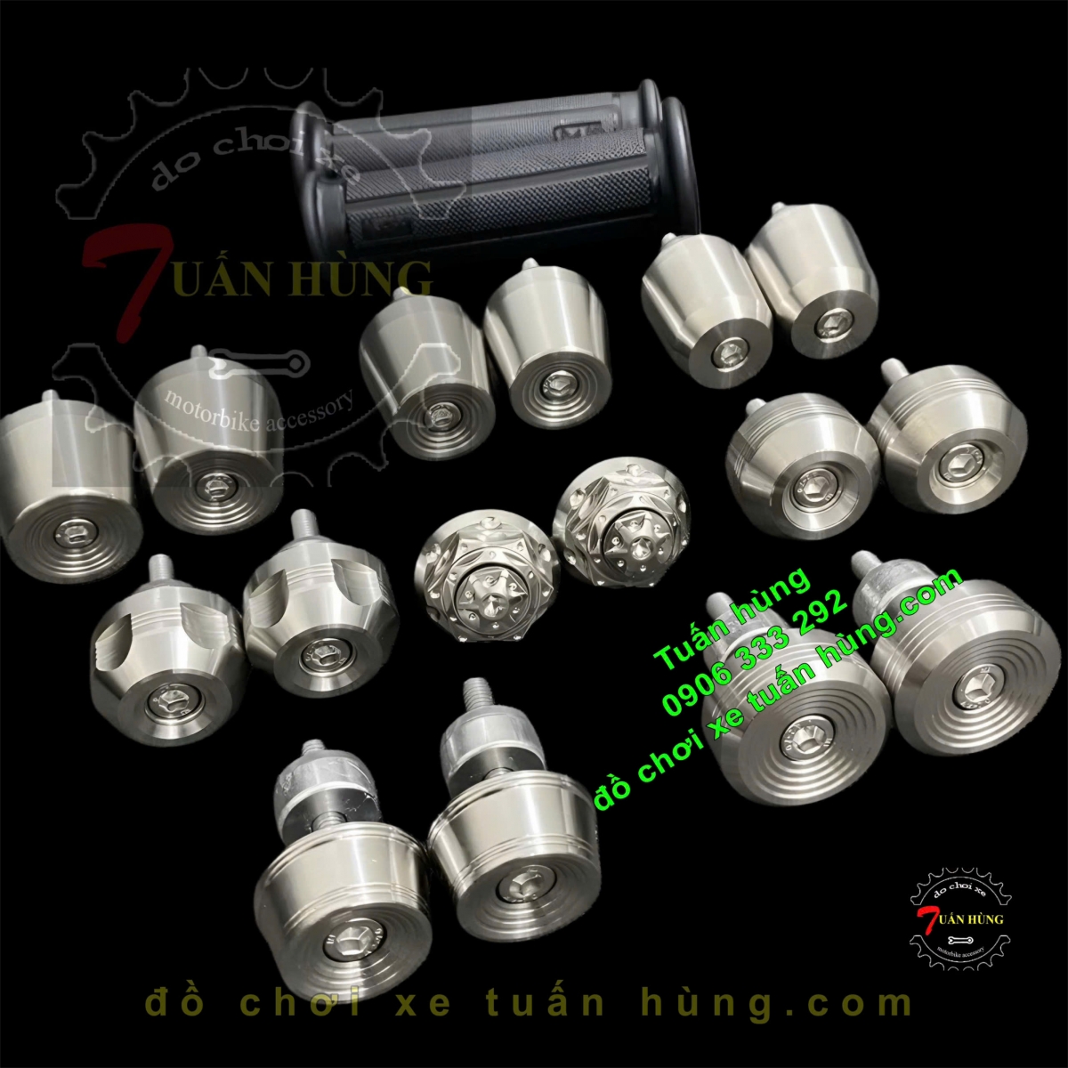 Gù Tay Lái Inox Đặc nguyên khối Salaya cho Xe Máy, GÙ SALAYA , GÙ TAY LÁI INOX SALAYA
